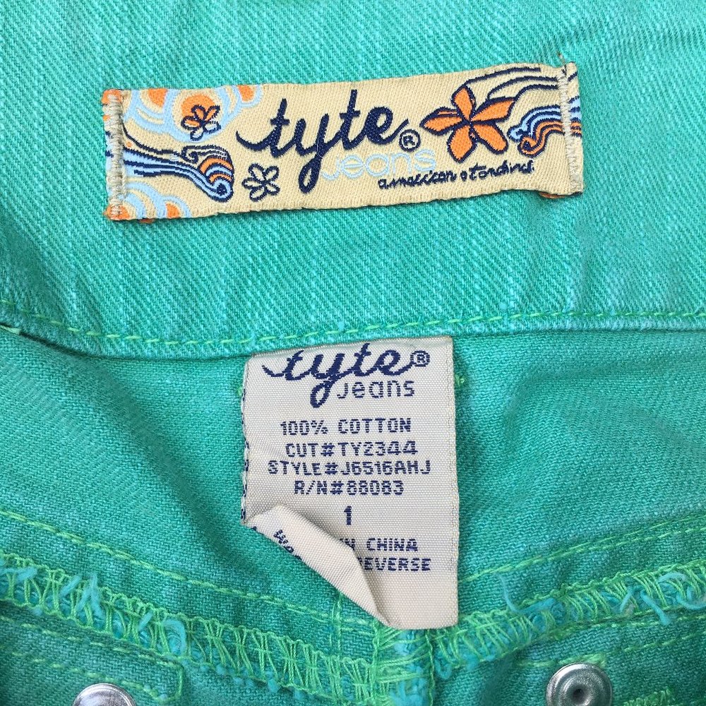 Bright Teal 'Tyte Jeans' Shorts - Picture 3 of 3